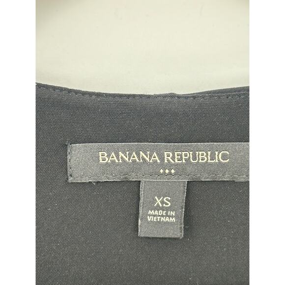 Banana Republic Black Midi Dress Timeless Elegance Split Sleeveless Summer XS - Picture 3 of 8